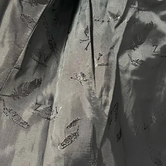 Zadig & Voltaire Bird Studded Back Black 2 Button Blazer Jacket size small - Picture 6 of 9